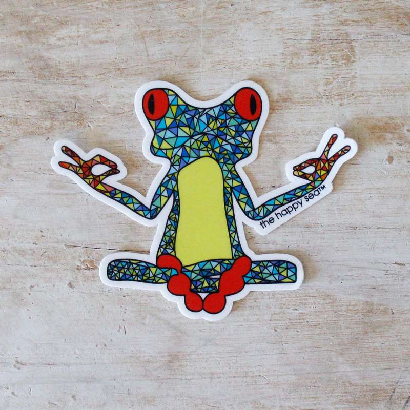 Yoga Frog Vinyl Sticker